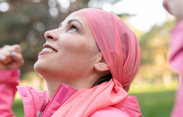 Woman celebrating